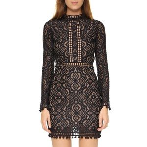 For Love or Lemons Sz S black lace dress